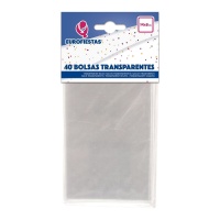 Saco transparente para rebuçados 14 x 8 cm - 40 unid.