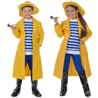 Fato de Capitão Pescador Amarelo para crianças