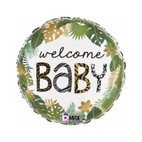 Balão redondo Jungle Welcome Baby 46cm - Grabo