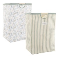 Cesto de roupa dobrável em tons de verde 60 x 40 x 30 cm - 1 unid.