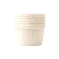Cápsulas de mini cupcakes encaracolados brancos - Pastkolor - 100 unidades