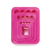 Cortadores rectangulares encaracolados - Decora - 4 unidades