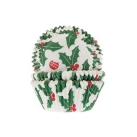 Cápsulas para cupcakes com visco de Natal - House of Marie - 50 unidades