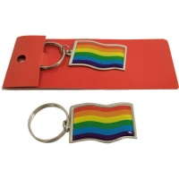 Porta-chaves de metal com bandeira arco-íris - 1 pc.