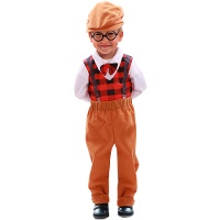 Fantasia de velhinho xadrez para bebê