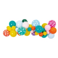 Guirlanda de balões de bolinhas multicoloridas - 36 unidades