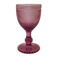 Taça gravada cor-de-rosa de 230 ml - 1 peça