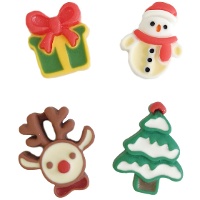 Figuras para bolo-rei de figuras natalícias em 2D de 2,5 - 3 cm - Dekora - 50 unidades