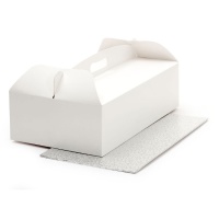 Caixa de 46 x 36 x 12 cm para bolo retangular com base