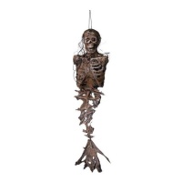 Pendente de esqueleto de sereia com luz de 79 cm