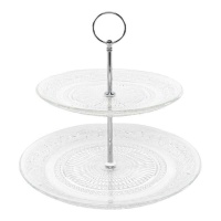 Suporte para cupcakes em vidro - 2 níveis