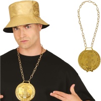 Colar de medalhão dólar de 11 cm