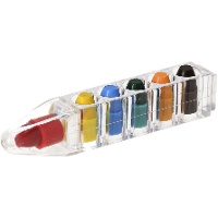 Gizes de cera coloridos com pontas intercambiáveis - 6 unidades