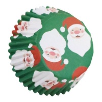 Forminhas para cupcakes do Pai Natal com interior em alumínio - PME - 30 unid.