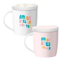 Caneca Amiga eres Mágica 350 ml com filtro de chá - 1 peça