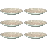 Prato de 20,5 cm gravado com quadrados - Vessia - 6 unidades