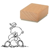 Carimbo urso e pássaro 6 x 5,8 x 2,5 cm - Artemio - 1 unidade