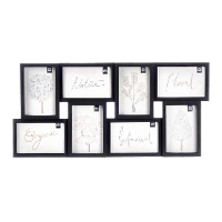 Porta-fotos preto para 8 fotos 10 x 15 cm