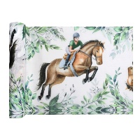 Caminho de Mesa de 30 cm com Cavalo - 5 m