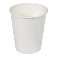 Copos de 200 ml de papelão branco - 100 unidades