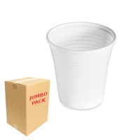 Copos de plástico branco de 160 ml - 1000 unid.