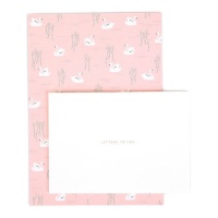 Folhas com envelopes para carta cisne - 6 peças