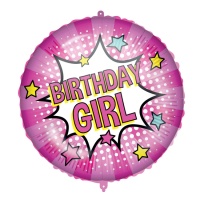Balão de Aniversário Menina Power Banda Desenhada 46 cm - Procos