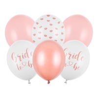Balões de Látex Noiva 30 cm - PartyDeco - 6 unidades