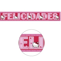 Grinalda Felicidades de Hello Kitty de 90 cm - 2 unidades