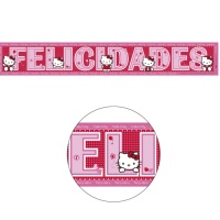 Grinalda de aniversário Hello Kitty 90 cm - 2 unidades