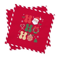 Guardanapos de Papai Noel Hohoho de 16,5 x 16,5 cm - 20 unidades