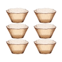 Taça de vidro âmbar 16 cm - 6 unid.