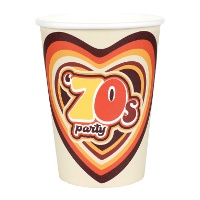 Copos retro dos anos 70 de 270 ml - 10 unidades