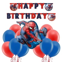 Pacote de decoração de festa Homem-Aranha - 22 peças