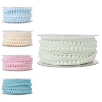 Fita com pompom 1 cm - 15 m