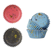 Cápsula de cupcake com salpicos de ouro - PME - 30 pcs.