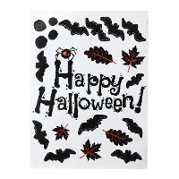 Adesivos de Halloween de silhuetas negras - 1 folha