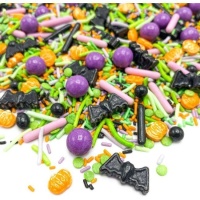 Sprinkles de Halloween verde, preto, laranja e púrpura 90 gr - Happy Sprinkles