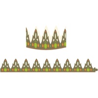 Coroa verde e laranja para roscon de Reyes - Dekora - 100 unidades