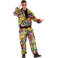Fato de treino com estampado dos anos 90 para homem