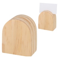 Marcadores de locais em madeira personalizáveis de 5,8 x 4,9 cm - 6 peças.