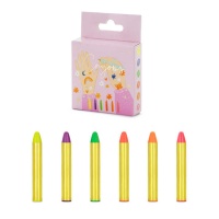 Lápis de cor para pintar o corpo 5,5 cm - 6 cores