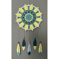 Kit de apanhador de sonhos móvel em madeira - Artemio - 35 unid.