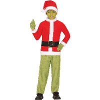 Fantasia de Grinch de Natal infantil