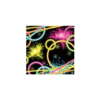 Guardanapos Neon Disco 12,5 x 12,5 cm - 16 unid.