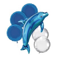 Bouquet de golfinhos - 7 peças