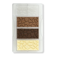 Molde de tablete de pedra para tabletes de chocolate 20 x 12 cm - Decora - 4 cavidades