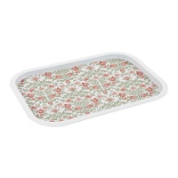 Bandeja de 40 x 28,5 cm com estampa floral