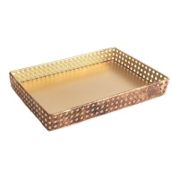 Tabuleiro decorativo metálico 30 x 20 cm - DCasa