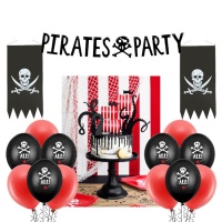 Pacote de decoração de festa pirata - 25 peças